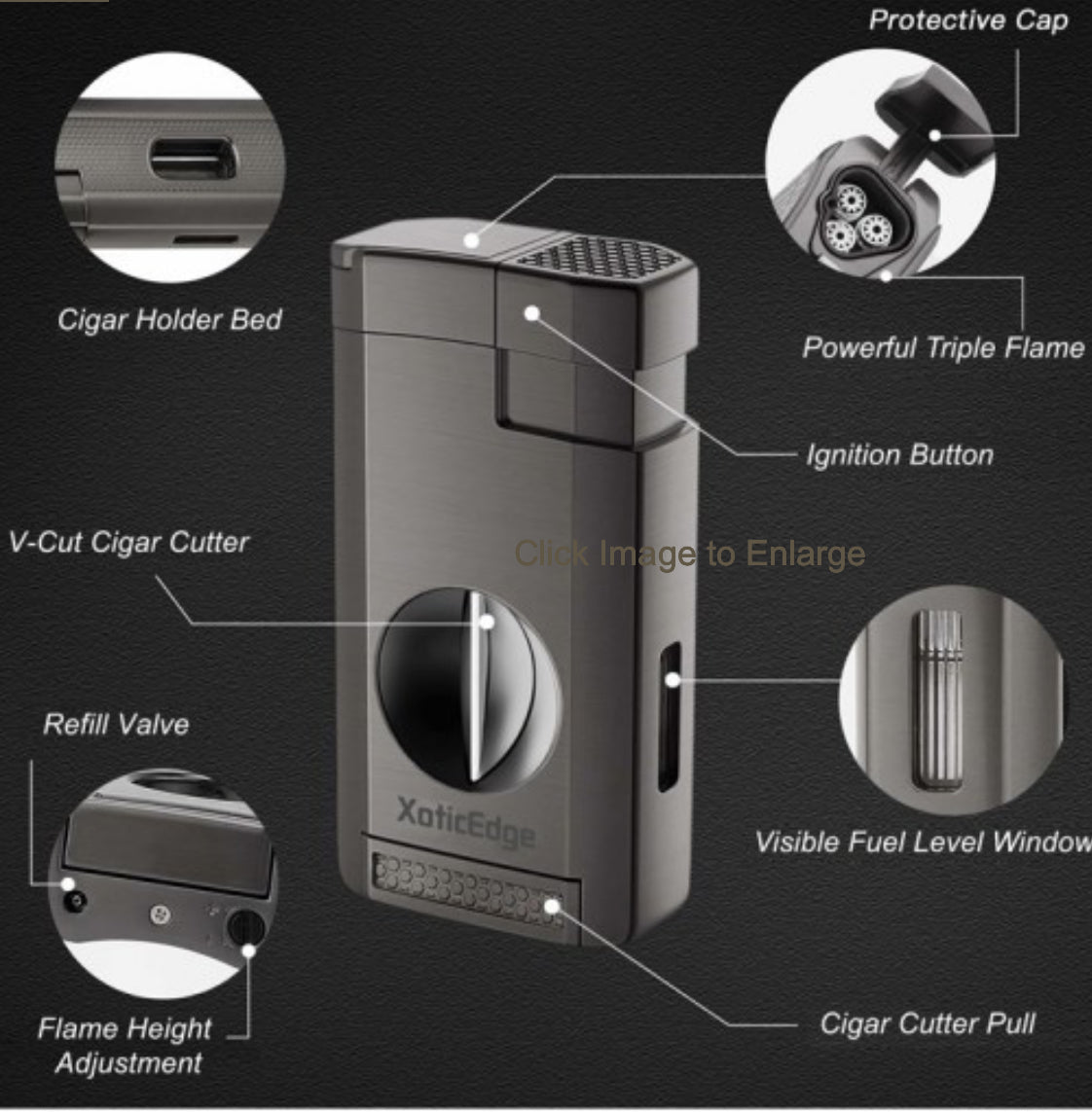 Lumina Torch w/ V-Cut (Gun Metal)