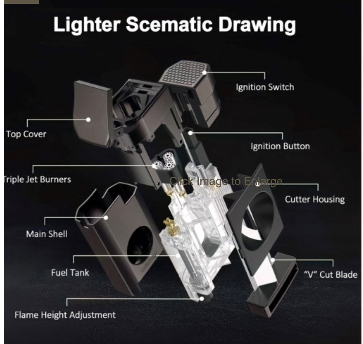 Lumina Torch w/ V-Cut (Gun Metal)