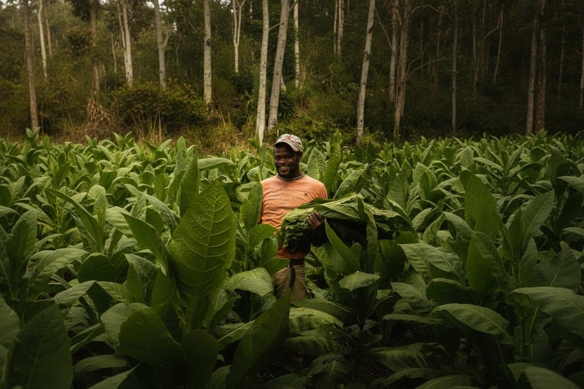 Tobacco harvest - wide centered